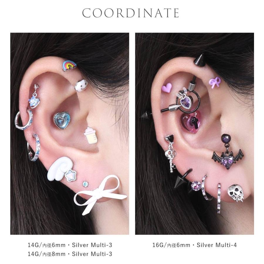 ROQUE（ロキ） (新型)ボディピアス 18G 16G 14G CZ シングルジュエル