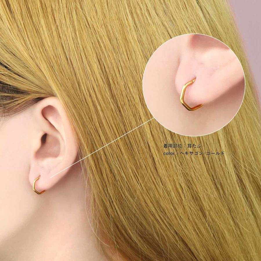 ROQUE（ロキ） ボディピアス 16G 14G メルティ＆ヘキサゴン デザイン