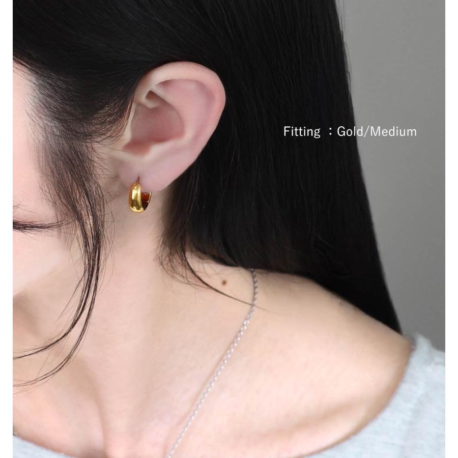 ROQUE（ロキ） (2個SET)ピアス ステンレス ワンタッチ ドロップ フープ