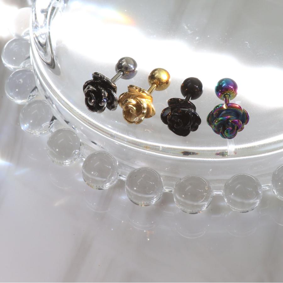 ボディピアス 16G 14G リアルローズストレートバーベル(1個売り)(オマケ革命) | ROQUE | 11