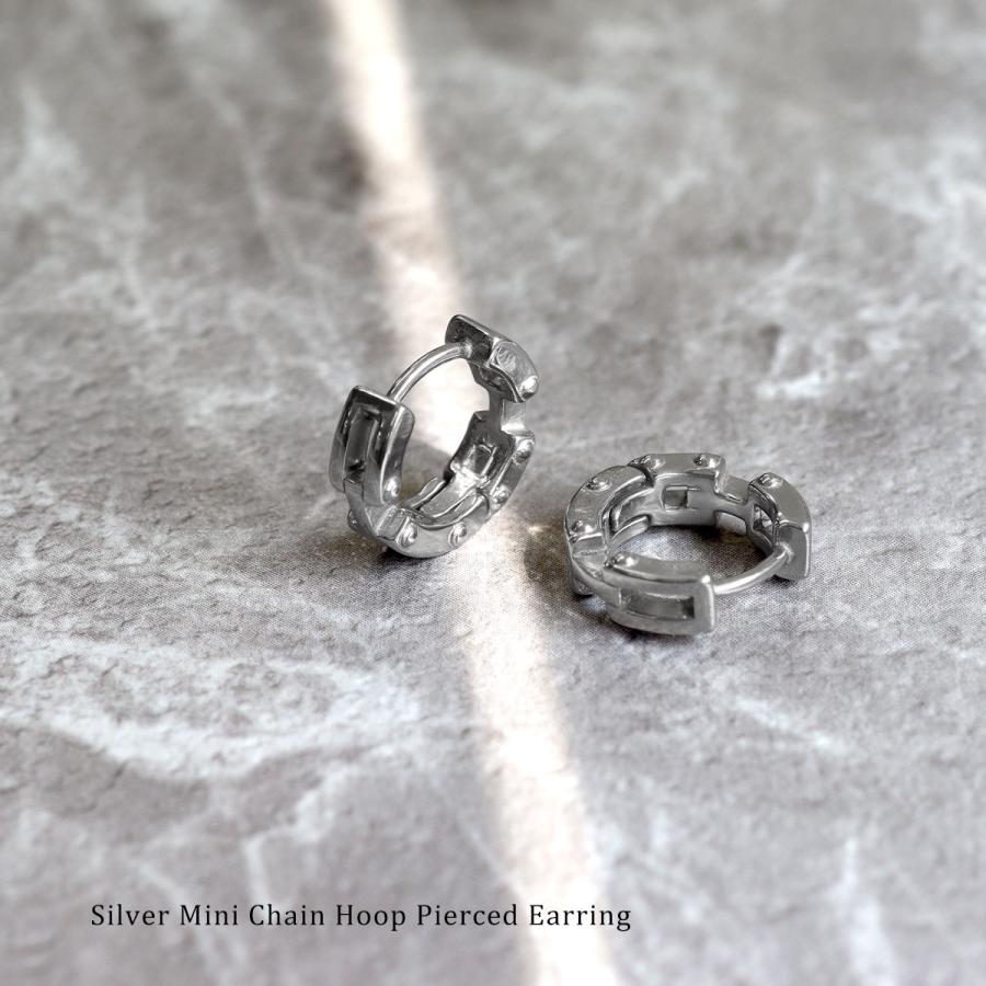 ROQUE（ロキ） ピアス 18G シルバー ミニチェーン フープピアス