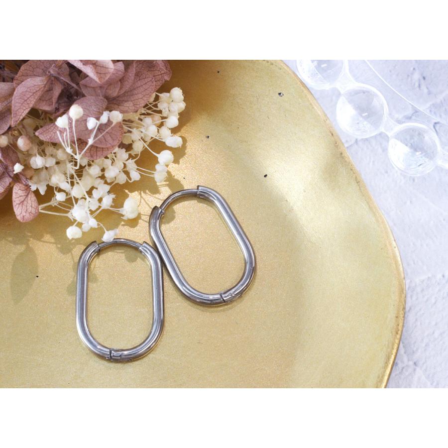 ROQUE（ロキ） (2個SET)ピアス ハート オーバル フープピアス PVD