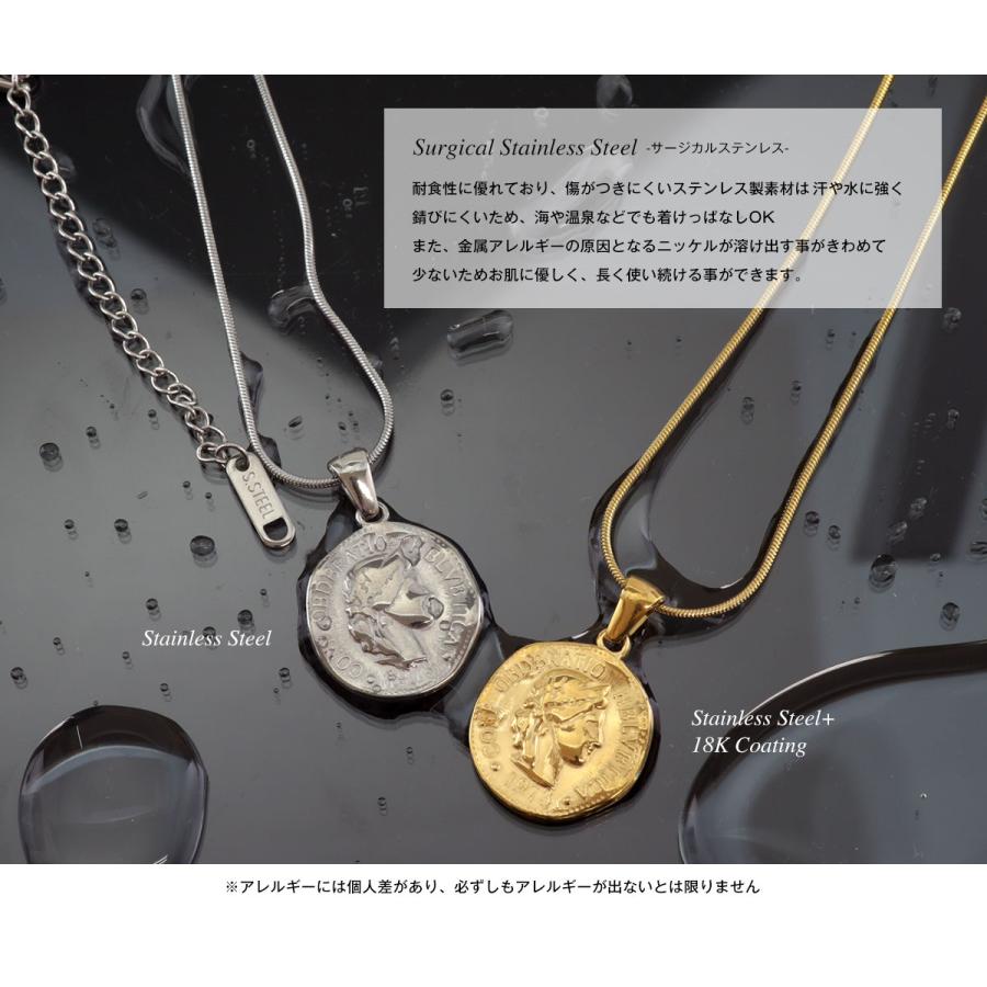 ROQUE（ロキ） 金属アレルギー対応 コイン モチーフ ネックレス