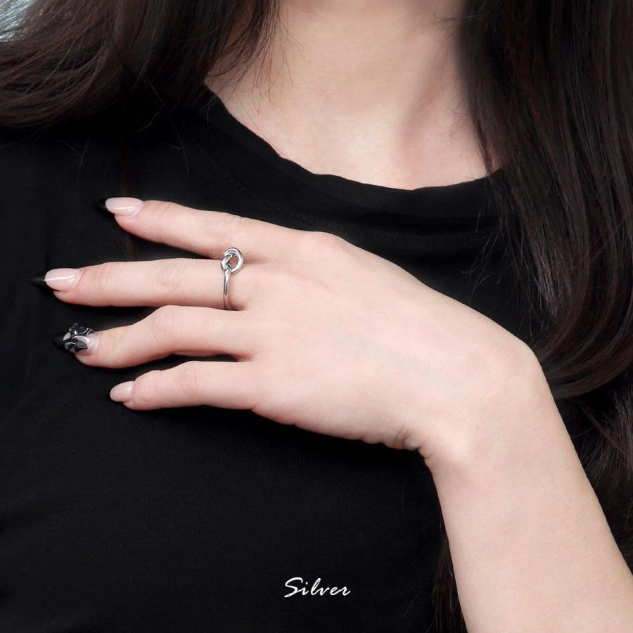 ROQUE（ロキ） ステンレス 結び目 オープンリング 9号 12号 14号 17号