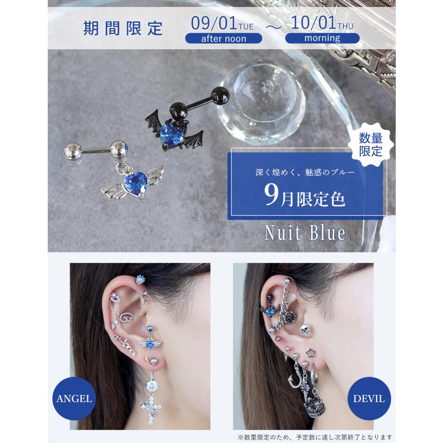 ROQUE（ロキ） ストレートバーベル ボディピアス 16G 14G エンジェル