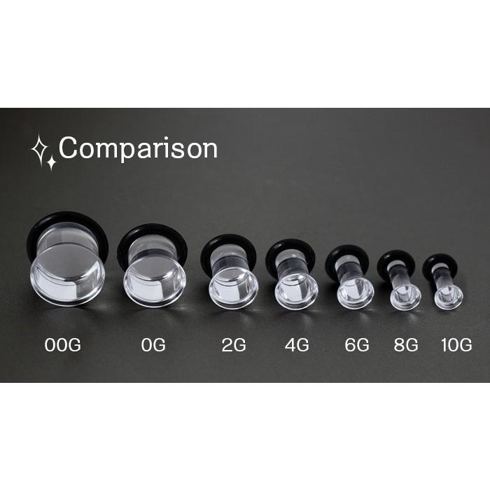 ROQUE シングルフレア プラグ ボディピアス 00G 透明アクリル(1 ROQUE シングルフレア プラグ ボディピアス 00G 透明アクリル(1