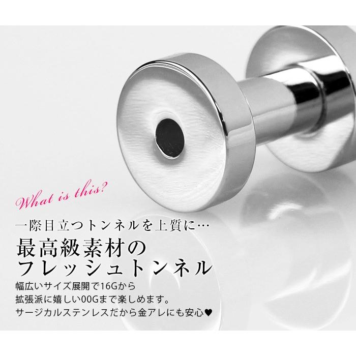 ROQUE（ロキ） ボディピアス 12G 定番 シンプル フレッシュトンネル(1