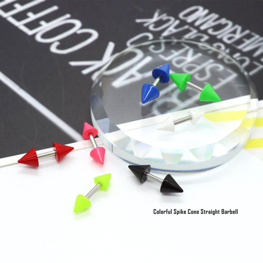 ROQUE（ロキ） ボディピアス 16G カラフル スパイクコーン ストレート