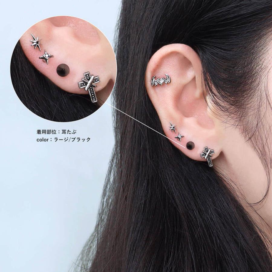 たまきち❤️ スクロールカービング14kgf ピアス ROQUE（ロキ） ボディピアス 16G カラフル スパイクコーン ストレート