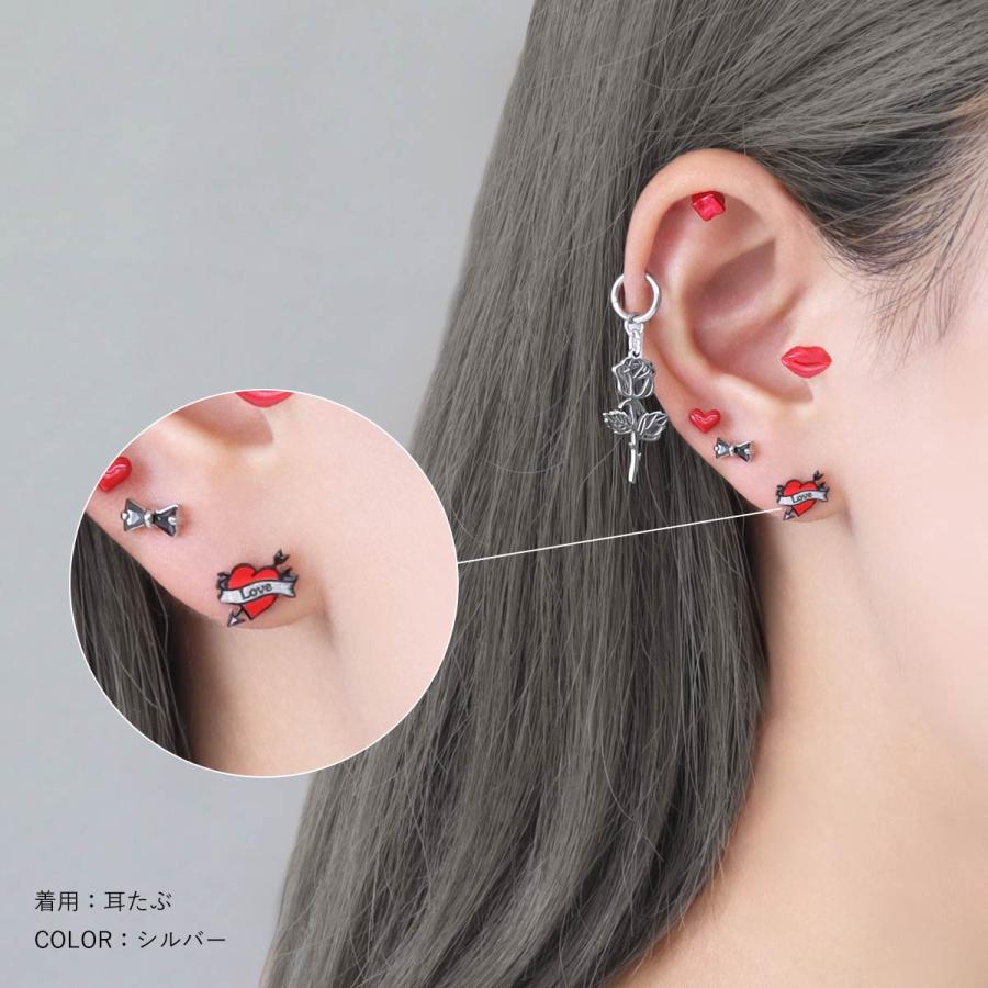 ROQUE（ロキ） ボディピアス 16G ラブ アロー ハート ストレート