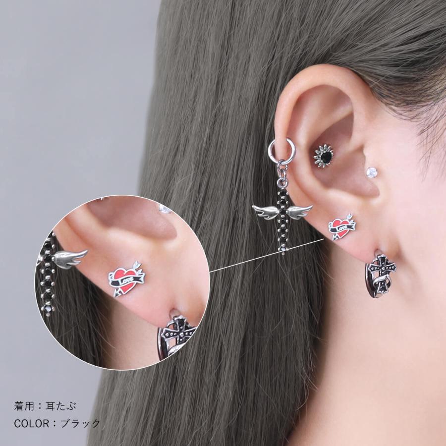 ROQUE（ロキ） ボディピアス 16G ラブ アロー ハート ストレート
