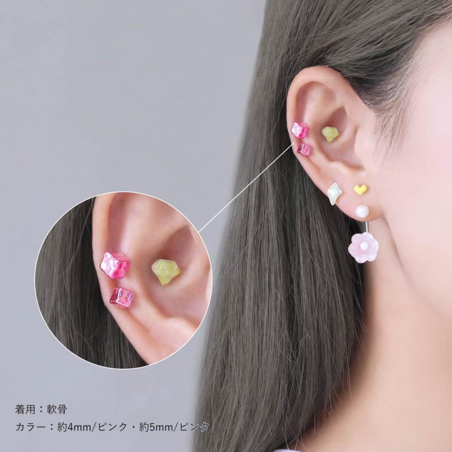 ROQUE（ロキ） ボディピアス 16G メタリック カラー キューブ