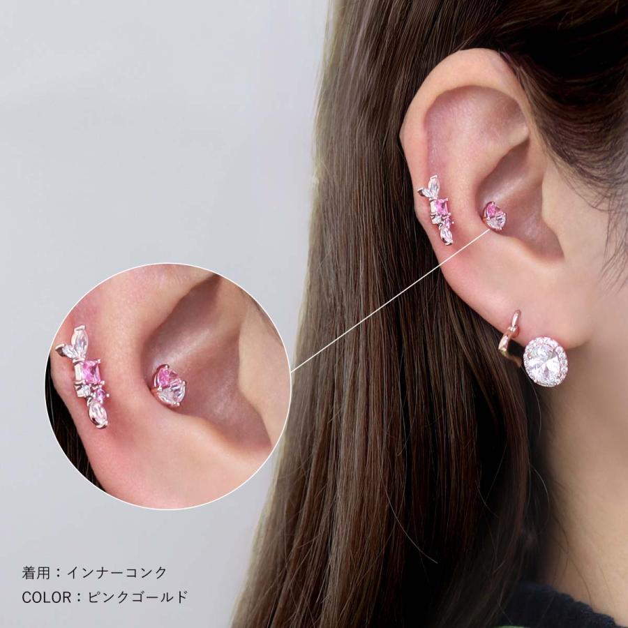 ROQUE（ロキ） ボディピアス 16G ツートンジュエル ストレートバーベル
