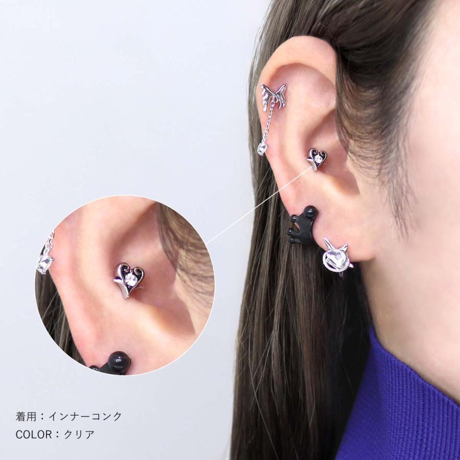ROQUE（ロキ） ボディピアス 16G ミニ ゴシック ハート ストレート