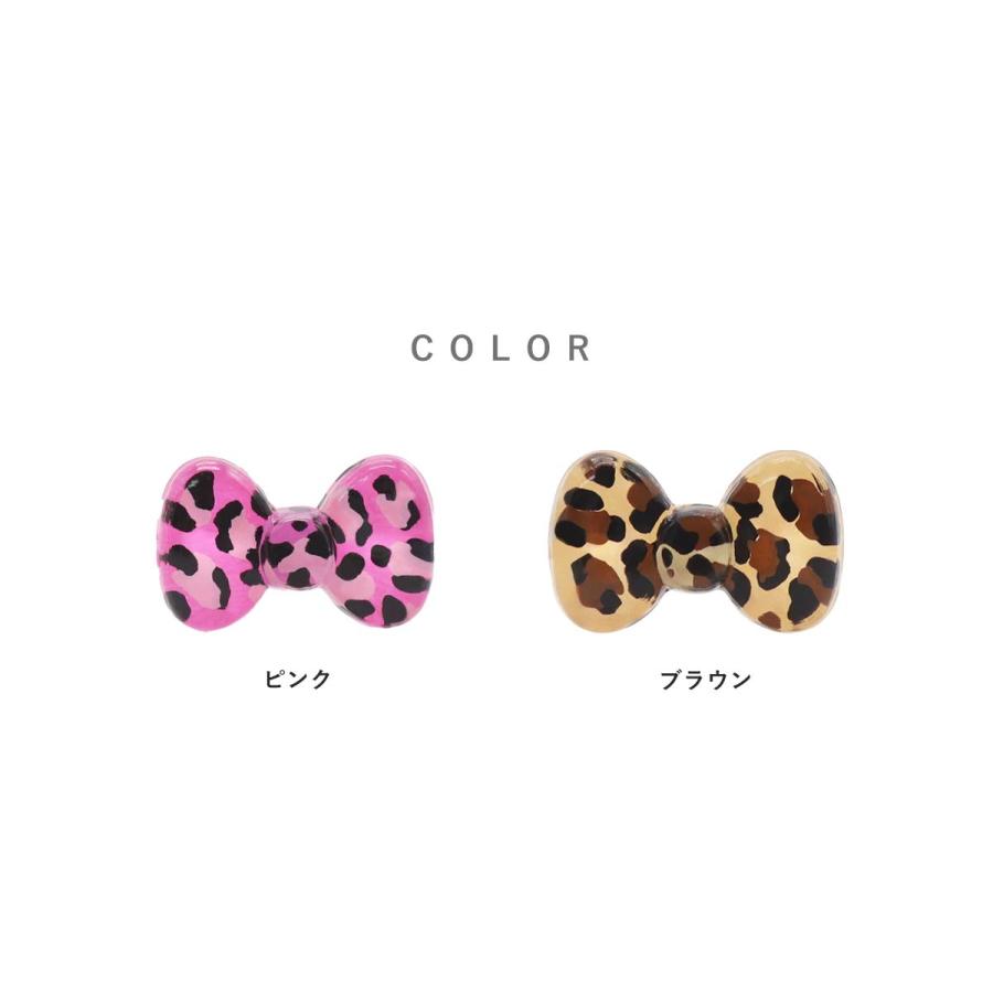 ROQUE（ロキ） ボディピアス 16G ヒョウ柄 リボン ストレートバーベル