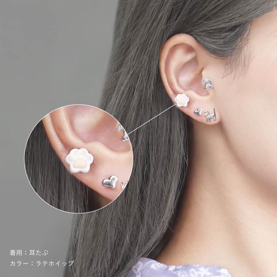 ROQUE（ロキ） ボディピアス 16G アクリル パステル 肉球 ストレート