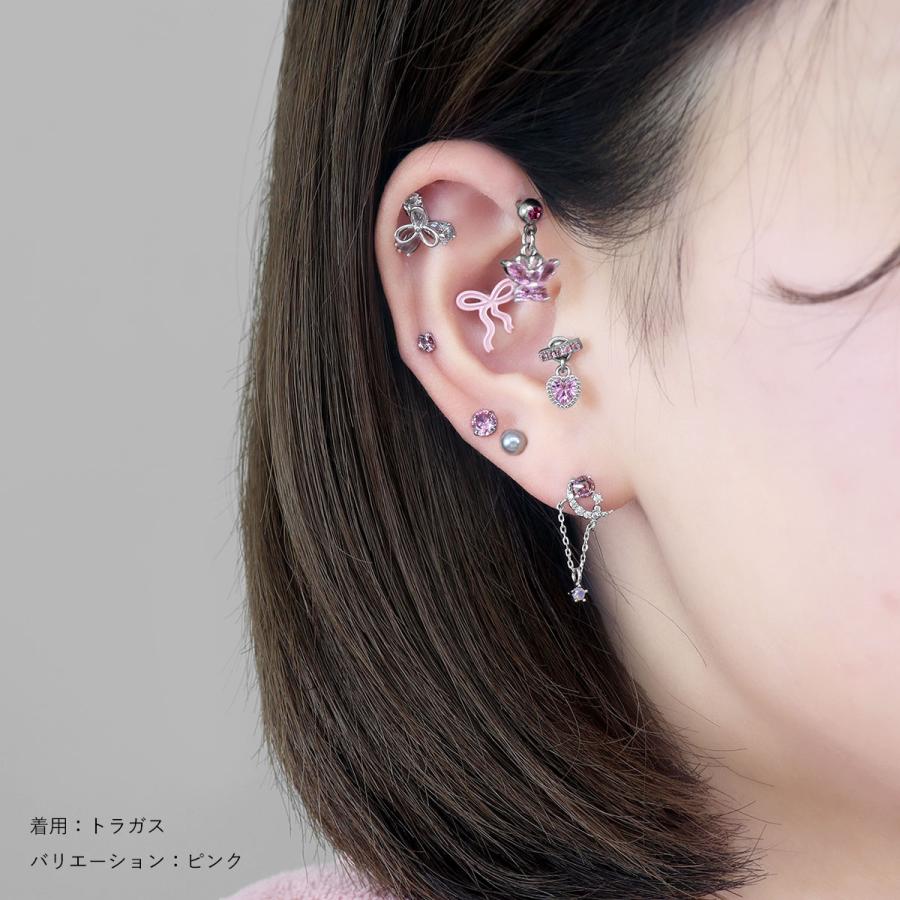 ROQUE（ロキ） ボディピアス 16G シンプル ジュエル ライン ストレート