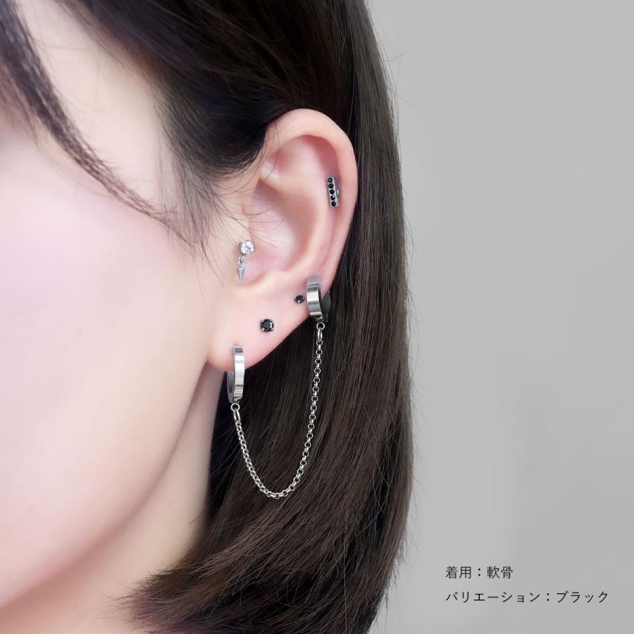 ROQUE（ロキ） ボディピアス 16G シンプル ジュエル ライン ストレート