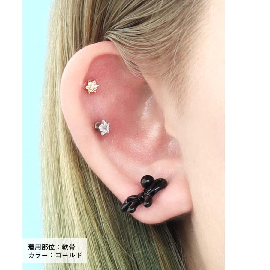 ボディピアス 16G マイクロ ジュエル フラワー ストレートバーベル(1個売り)(オマケ革命) | ROQUE | 06