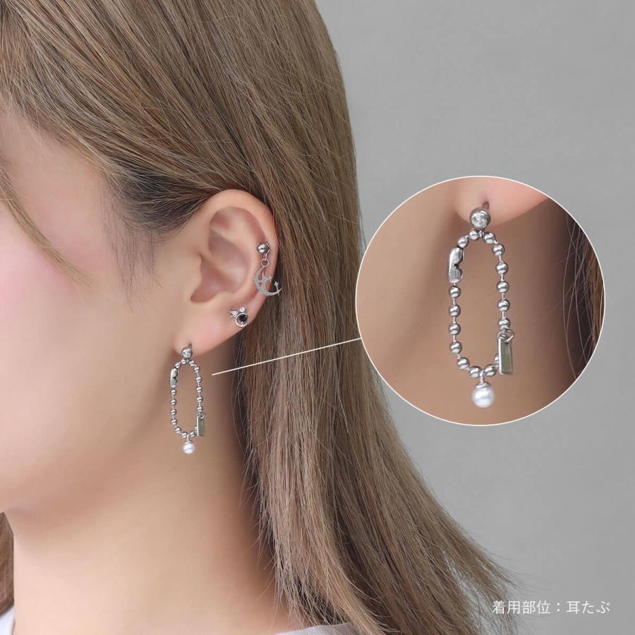 ROQUE（ロキ） ボディピアス 16G ステンレス シルバー ボールチェーン