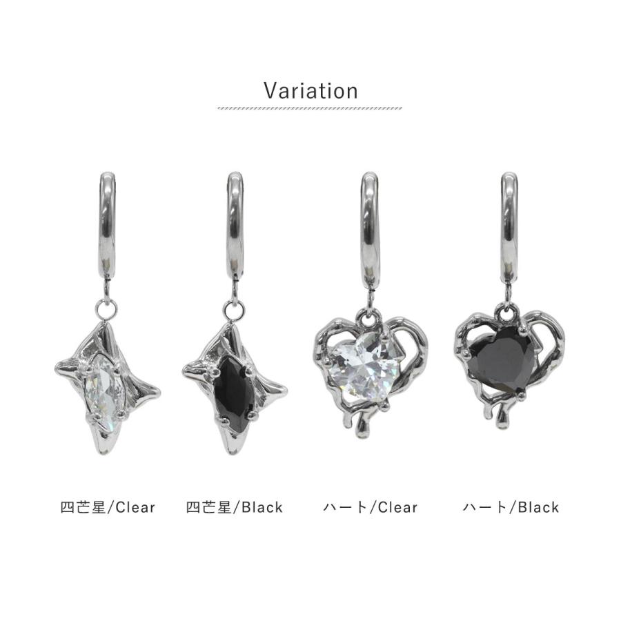 ROQUE（ロキ） フープピアス アシンメトリー ゴシック モチーフ