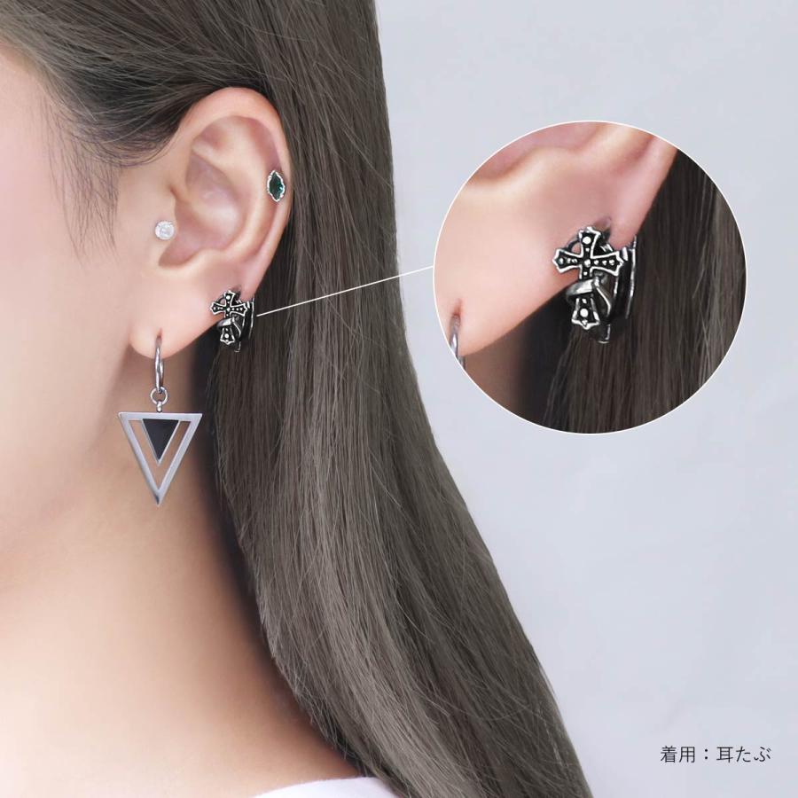 服/ファッション アクセサリー ピアス ROQUE（ロキ） ファッションピアス 20G ゴシック デザイン クロス