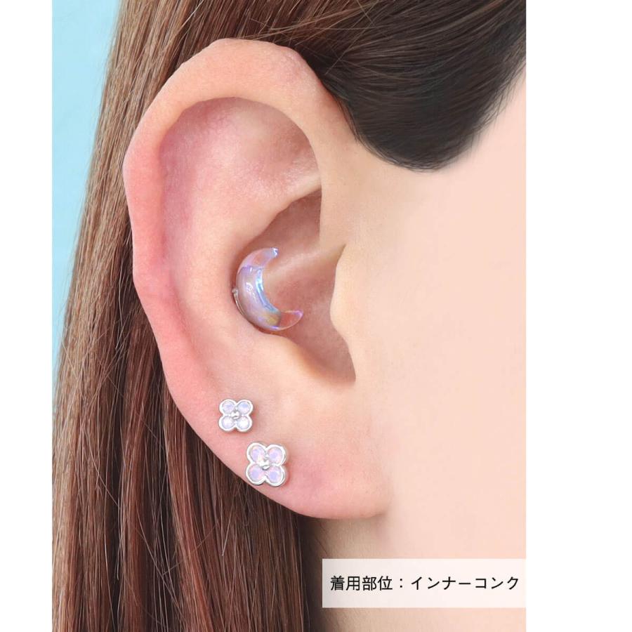 ボディピアス 16G アクリル オーロラムーン ストレートバーベル(1個売り)(オマケ革命)｜roquebodypieace｜05