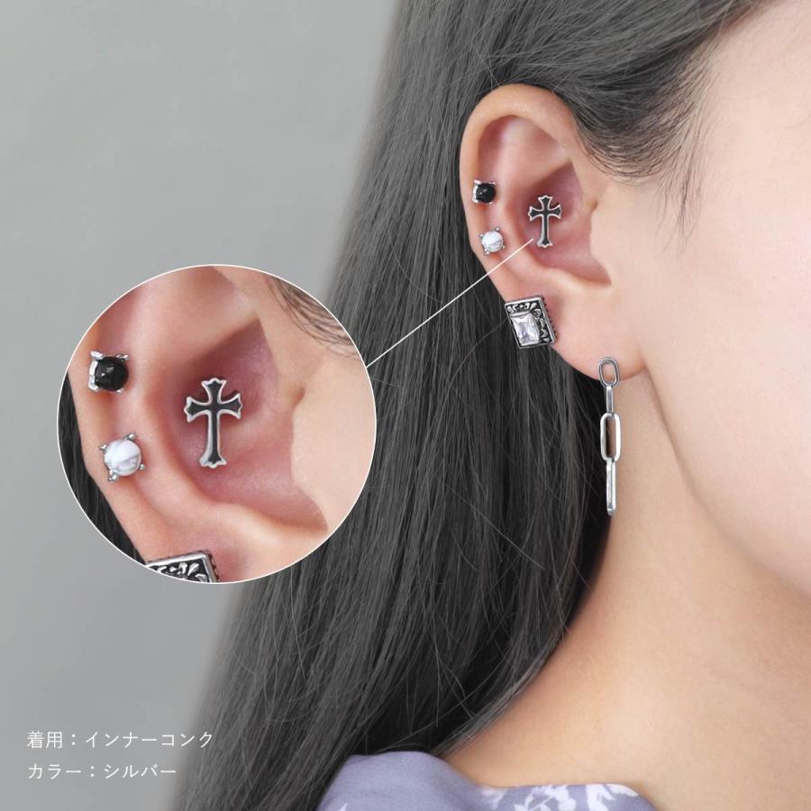 ROQUE（ロキ） ボディピアス 16G ダーク クロス ストレートバーベル(1