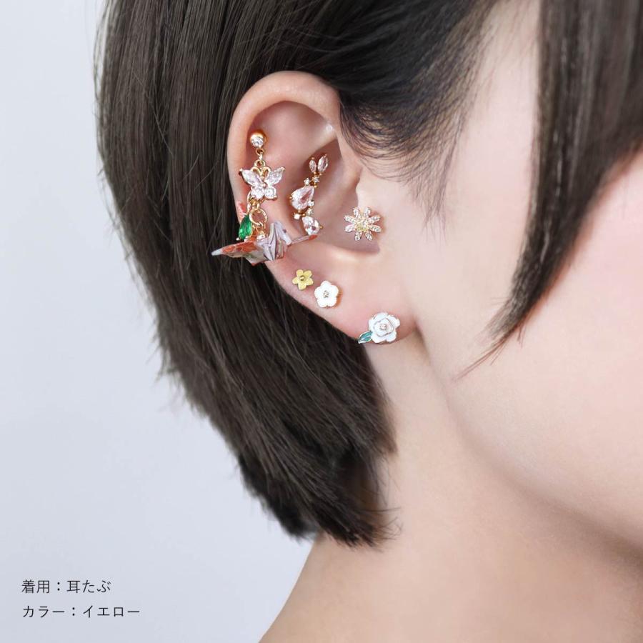 ROQUE（ロキ） ボディピアス 16G ミルキー プチ デイジー ストレート