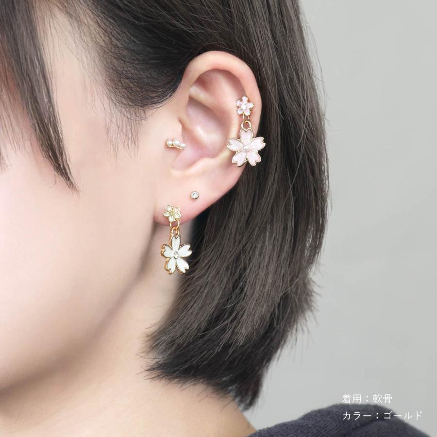 ROQUE（ロキ） ボディピアス 16G 桜 ジュエル ストレートバーベル(1個