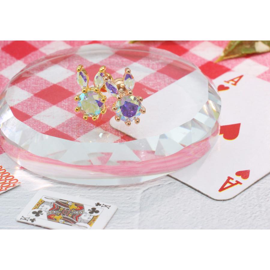 希少品 エスティローダー うさぎ　コンパクト キラキラ ROQUE（ロキ） ボディピアス 16G うさぎジュエル ストレートバーベル(1