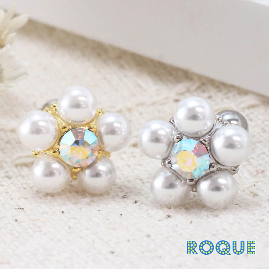 ROQUE（ロキ） ボディピアス 16G ラグジュアリー パールフラワー