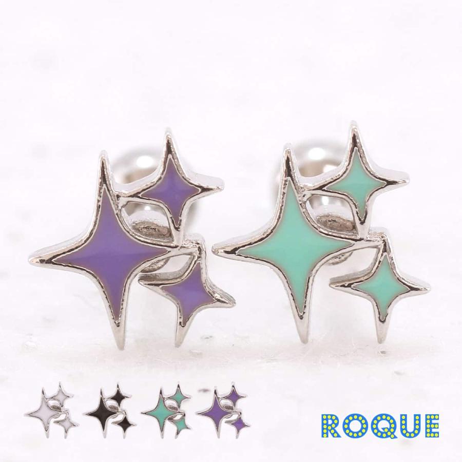 ROQUE（ロキ） ボディピアス 16G クロススター ストレートバーベル(1個