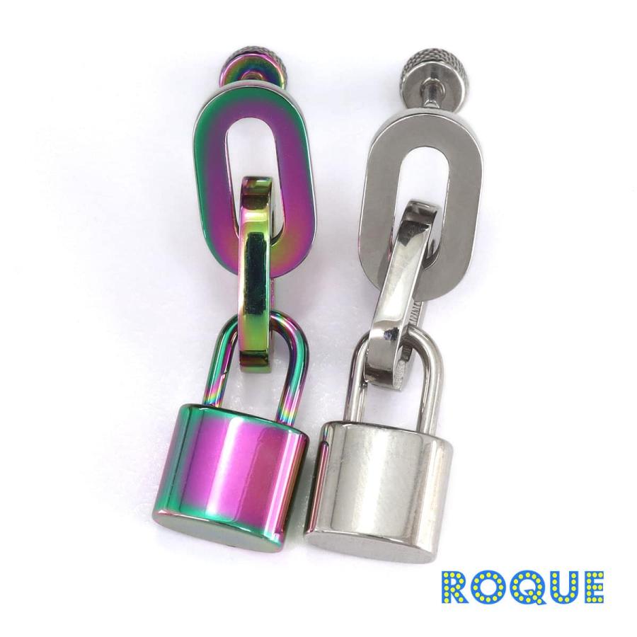ROQUE（ロキ） ボディピアス 16G ロックチェーン 南京錠 ストレート
