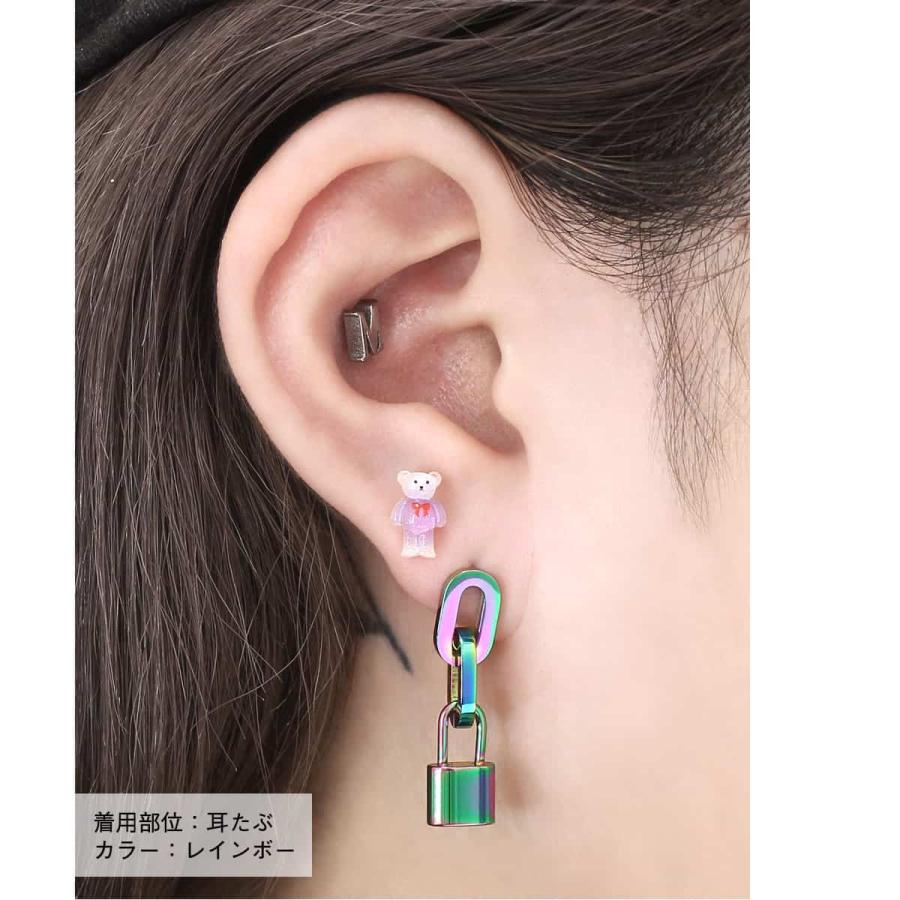 ROQUE（ロキ） ボディピアス 16G ロックチェーン 南京錠 ストレート