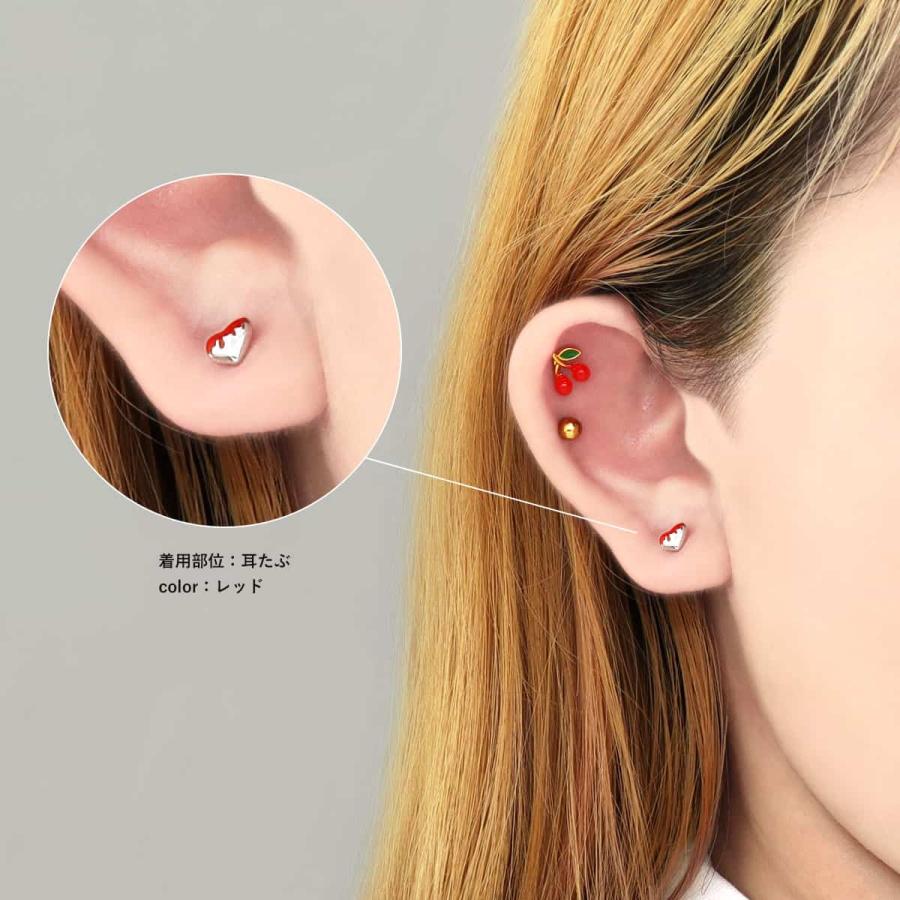 ボディピアス 16G カラー フォンデュ ハート ストレートバーベル(1個売り)(オマケ革命) | ROQUE | 08