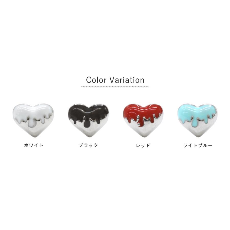 ROQUE（ロキ） ボディピアス 16G カラー フォンデュ ハート ストレート