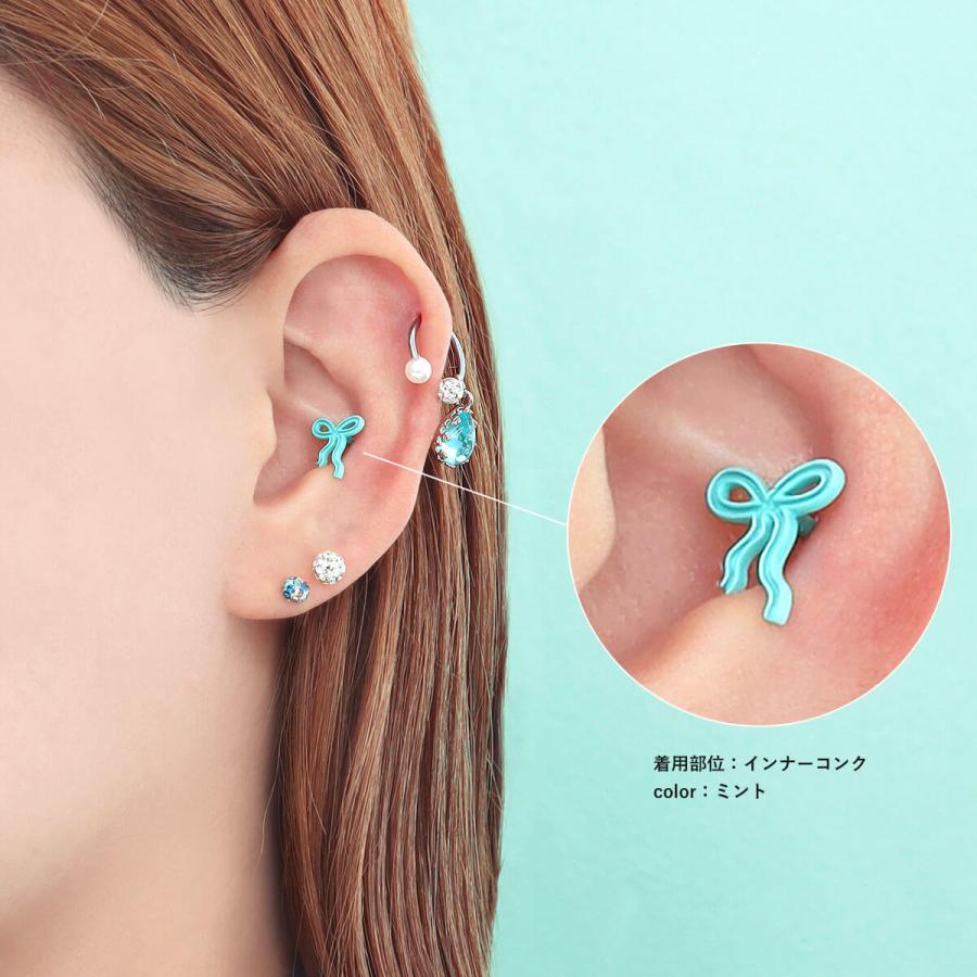 ボディピアス 16G ウェーブ パステルリボン ストレートバーベル(1個売り)(オマケ革命) | ROQUE | 08
