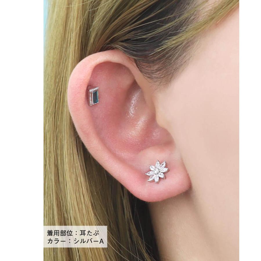 ROQUE（ロキ） ボディピアス 16G ジュエル エイトリーフ ストレート