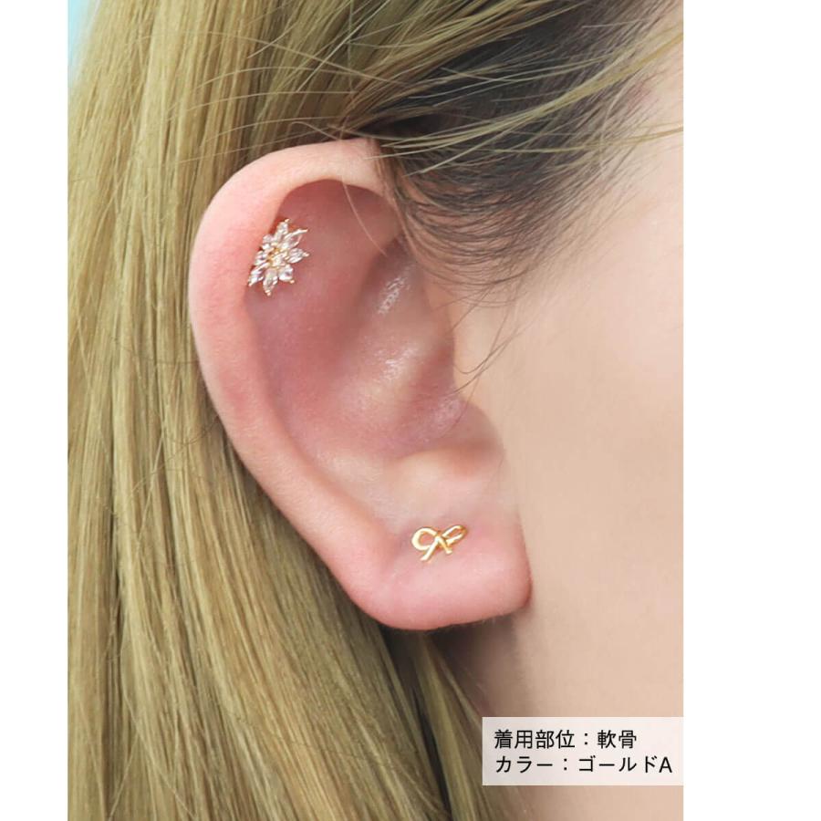 ROQUE（ロキ） ボディピアス 16G ジュエル エイトリーフ ストレート