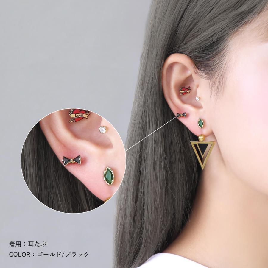 ROQUE（ロキ） ボディピアス 16G ミニ ジュエル リボン ストレート