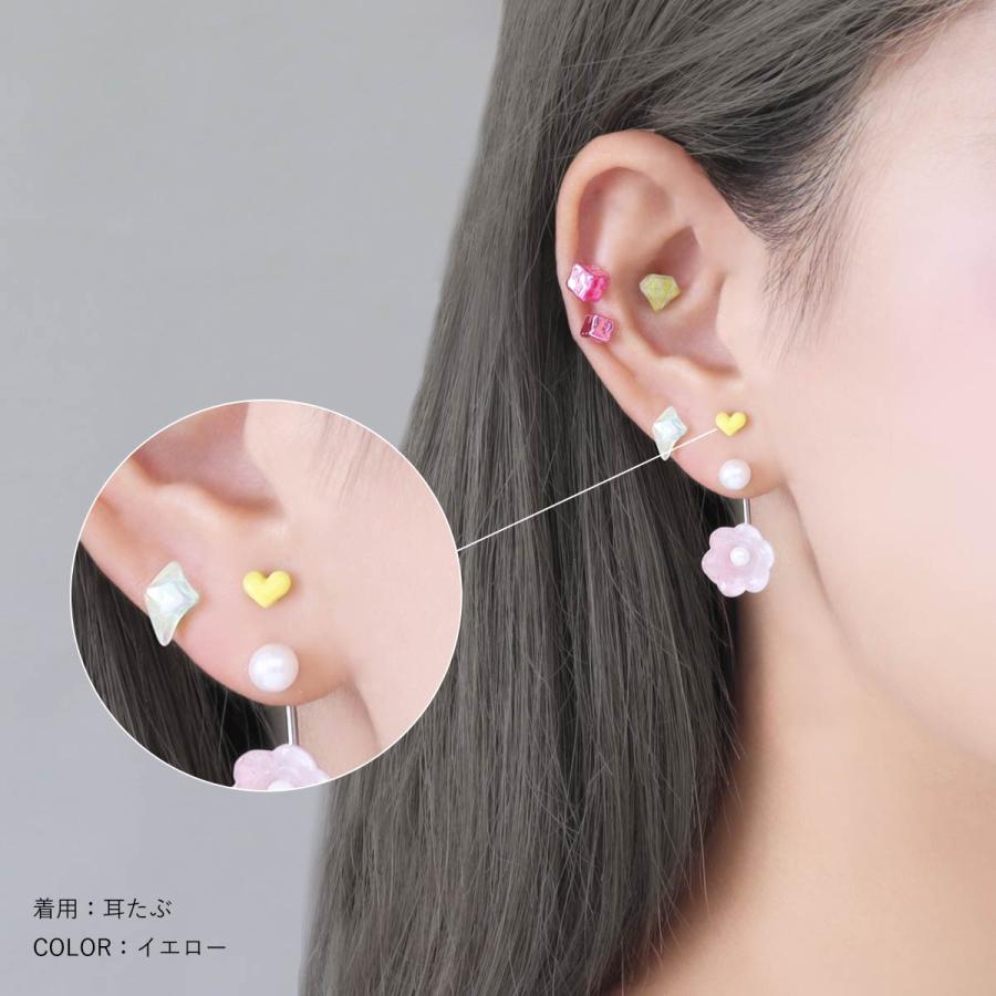 ROQUE（ロキ） ボディピアス 16G カラフル ミニ ハート ストレート