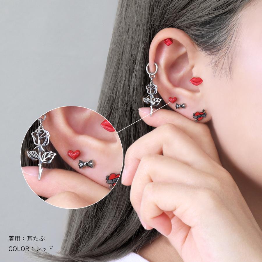 ROQUE（ロキ） ボディピアス 16G カラフル ミニ ハート ストレート