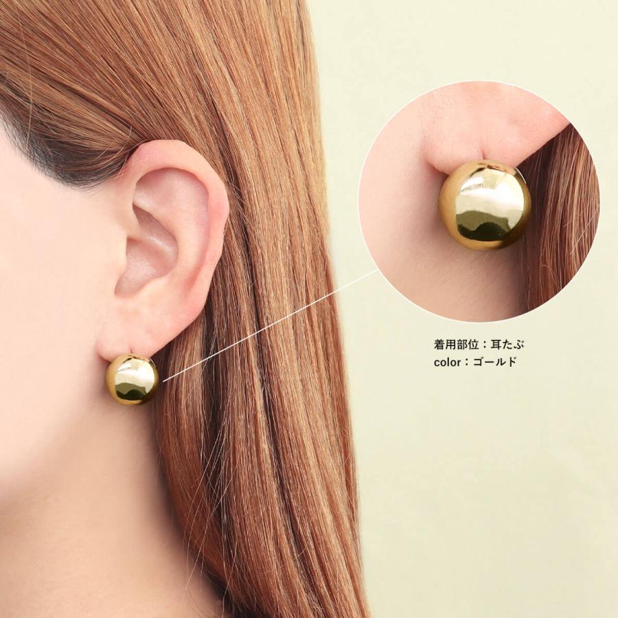 ROQUE（ロキ） (2個SET)ピアス ステンレス 丸玉 フープピアス