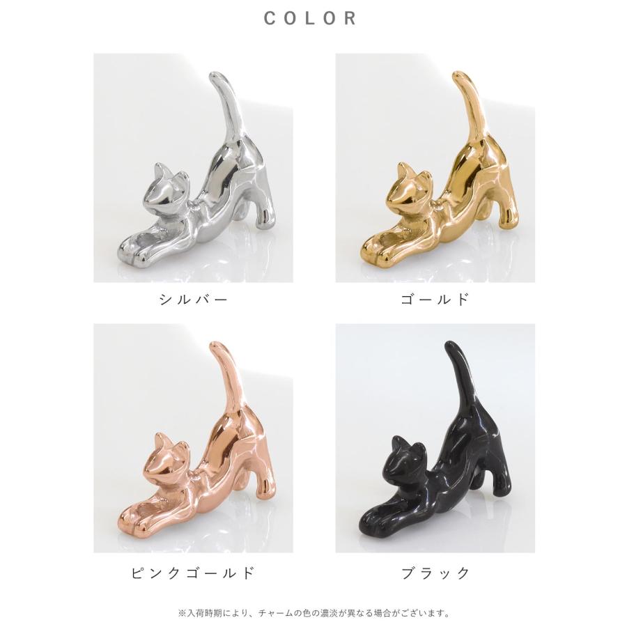 軟骨ピアス カスタマイズ ねこチャーム ボディピアス 18G 16G 14G (1個売り)(オマケ革命) | ROQUE | 17
