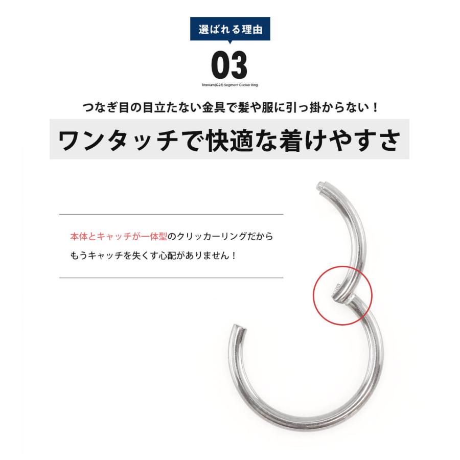 ROQUE チタンG23 定番 ボディピアス 18G 16G 14G セグメント ROQUE チタンG23 定番 ボディピアス 18G 16G 14G セグメント