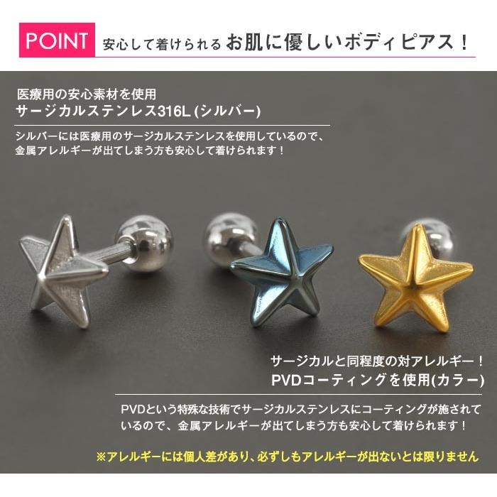 ROQUE（ロキ） ストレートバーベル ボディピアス 18G 16G 14G カラー