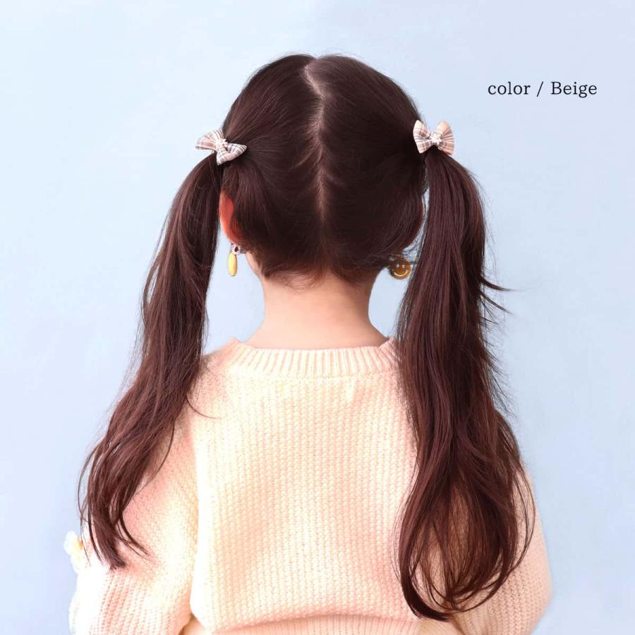 ROQUE（ロキ） (キッズ用) るりあん チェック リボン ヘアゴム ヘア
