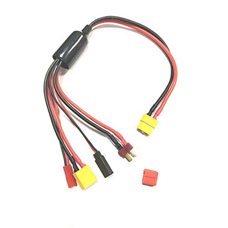 RC Lipoバッテリー充電器アダプターコネクタースプリッターワイヤー4 in 1変換ケーブルをXT60プラグリードケーブルにJST Dea