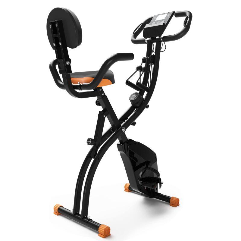 CYFIE フィットネスバイク 折りたたみ 心拍数計測 静音 10段階負荷調節 エアロバイク 家庭用 トレーニング バイク 室内 自転車 エ